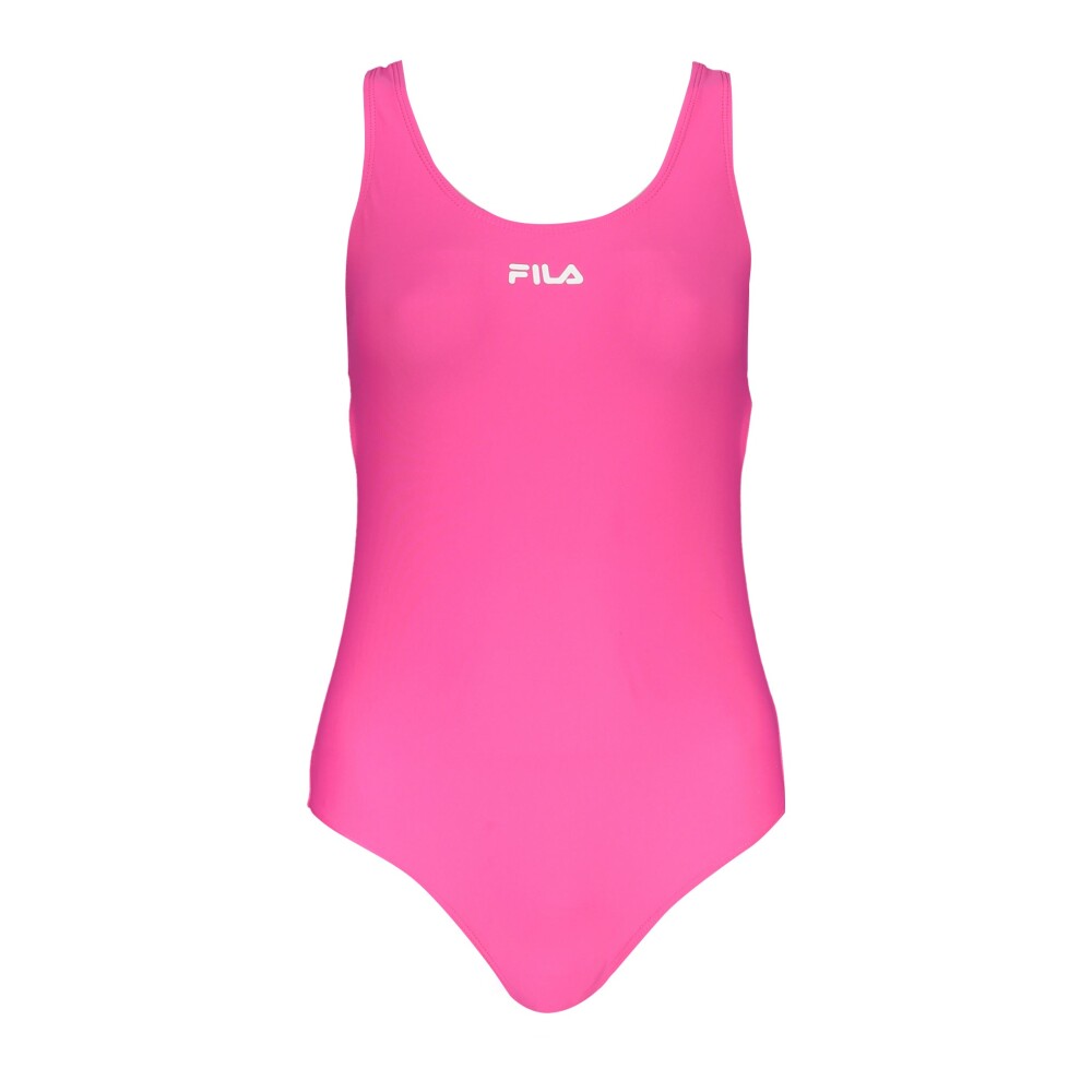 Womens One Piece Swimsuit Pink Logo Print Fila Swimsuits Miinto