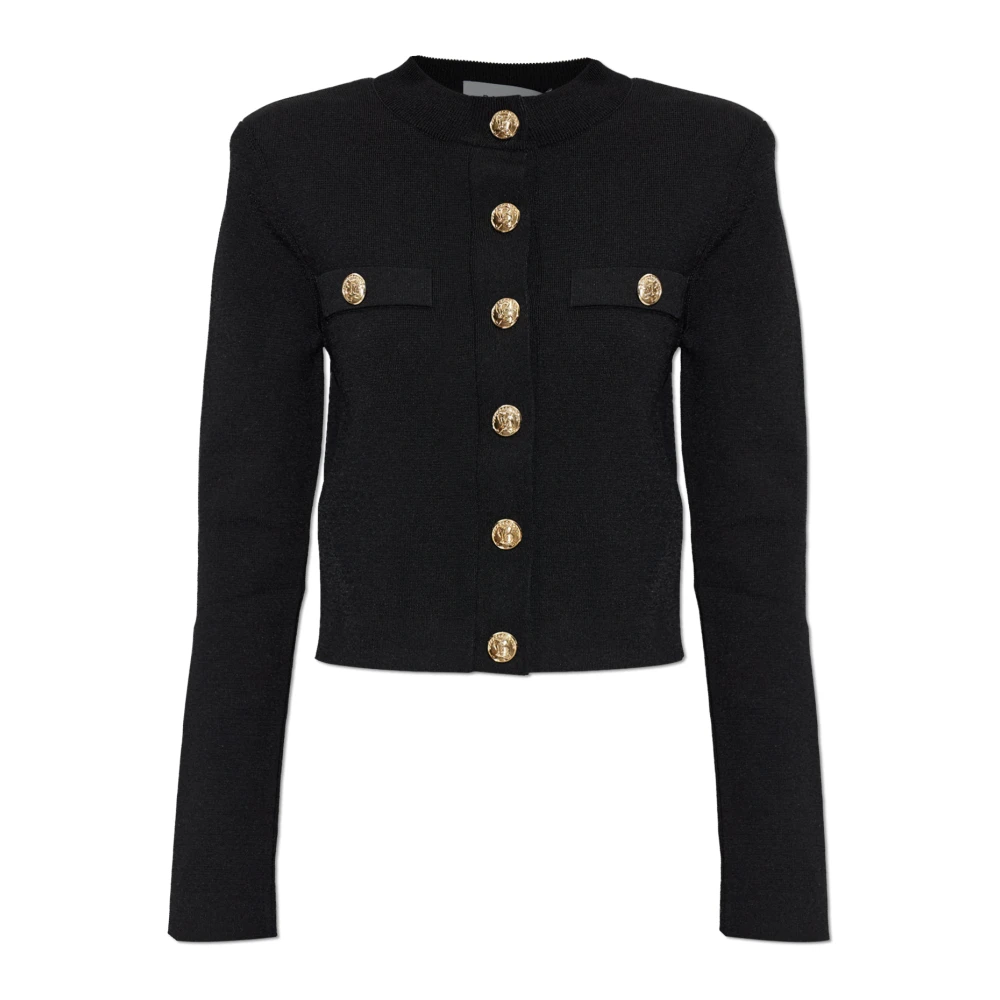Balmain Donna Nero - Cardigan Con Spalline - Knitwear - Xs