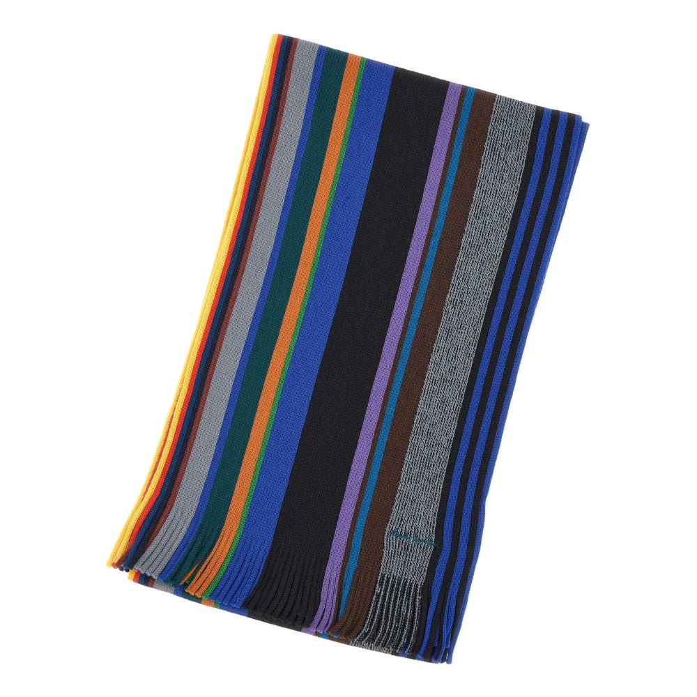 Paul Smith Men's Multicolor Winter Scarves, One Size, Signature Stripe Scarf