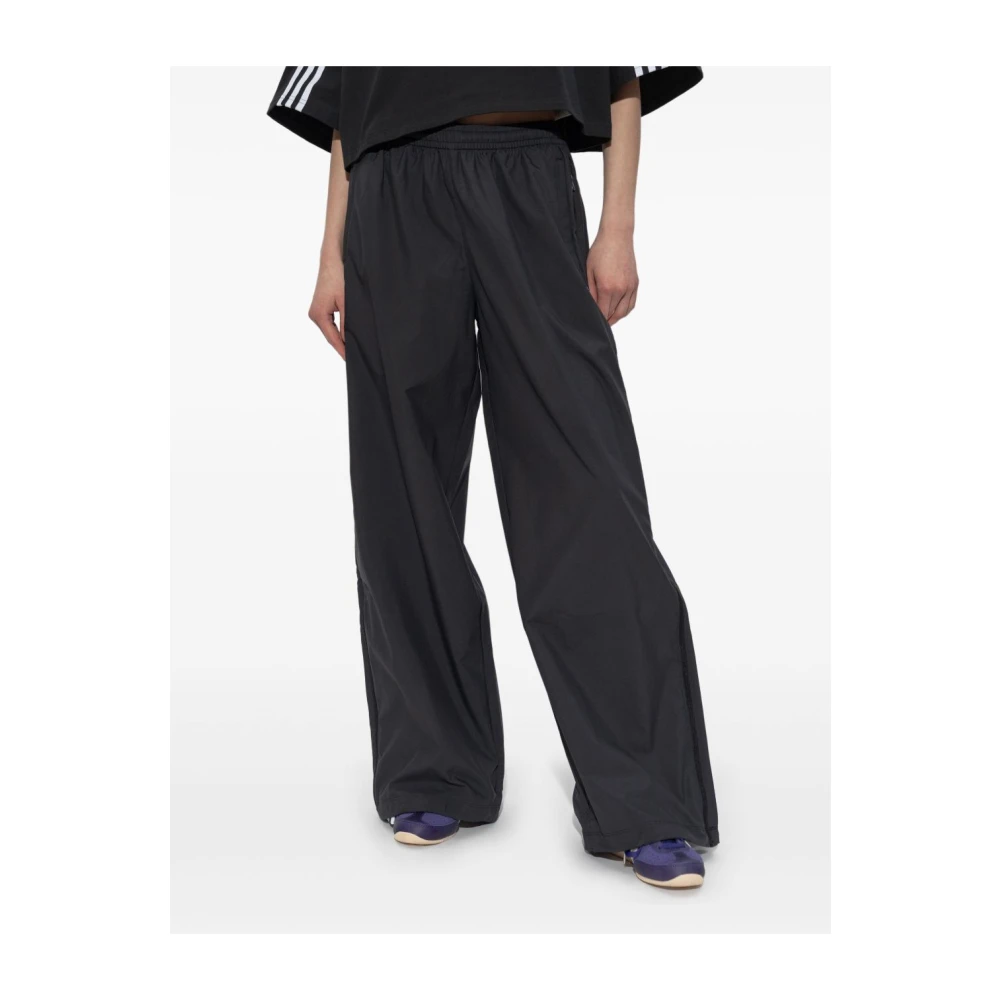 Adidas Zwarte Rasant Broek met Ritsdetails Black Dames