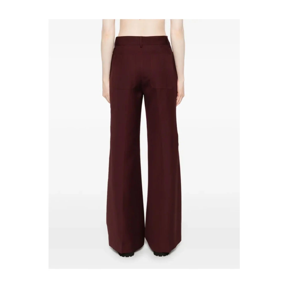 Plan C Donker Bordeaux Casual Broek Brown Dames
