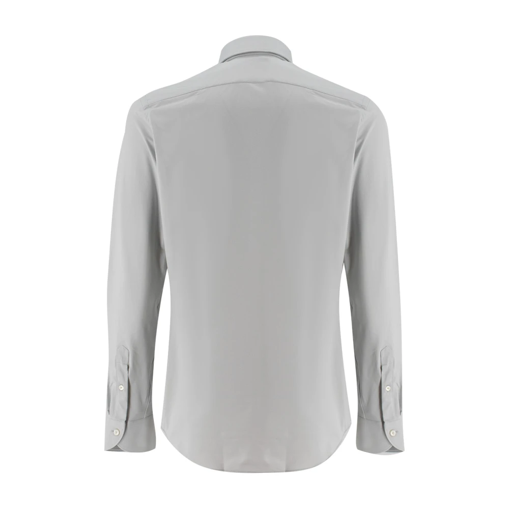 Xacus Verfijnd Effect Frans Kraag Overhemd Gray Heren