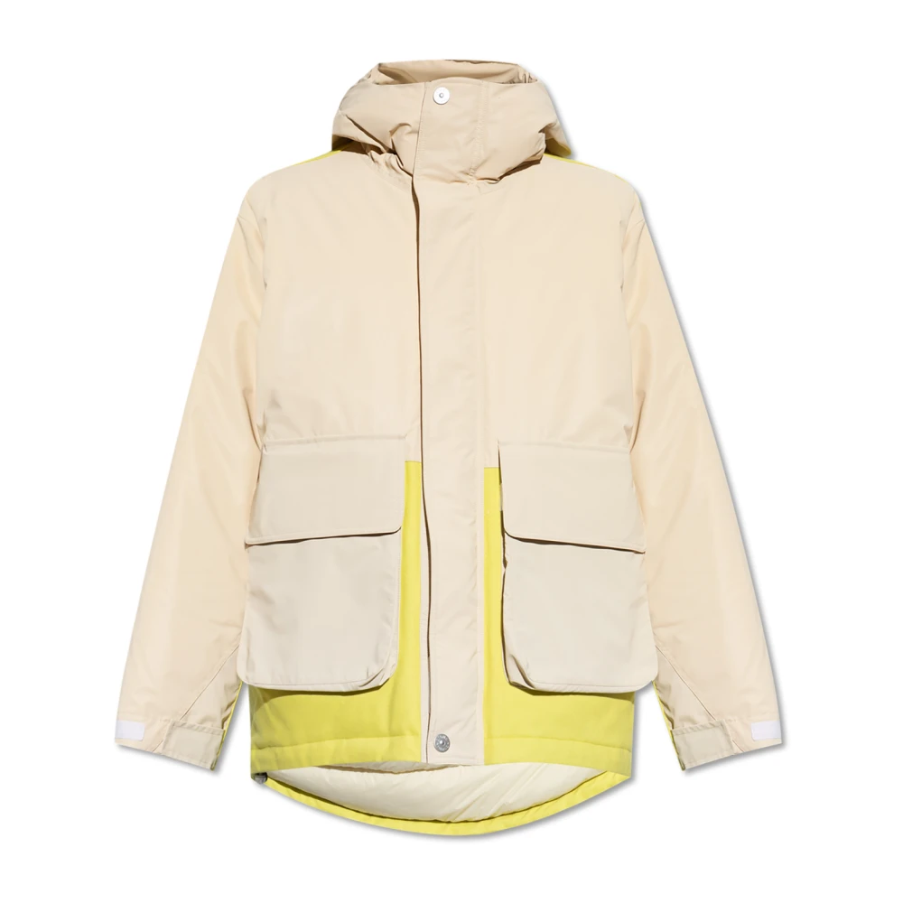 Stone Island Donsjack met logo Beige Heren