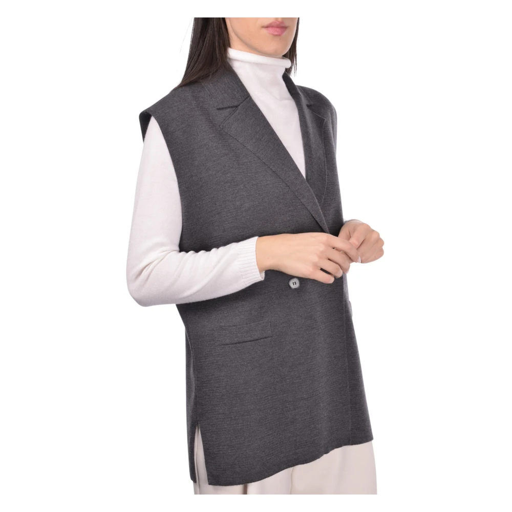 Gran Sasso Stijlvolle Gilet voor Mannen Gray Dames