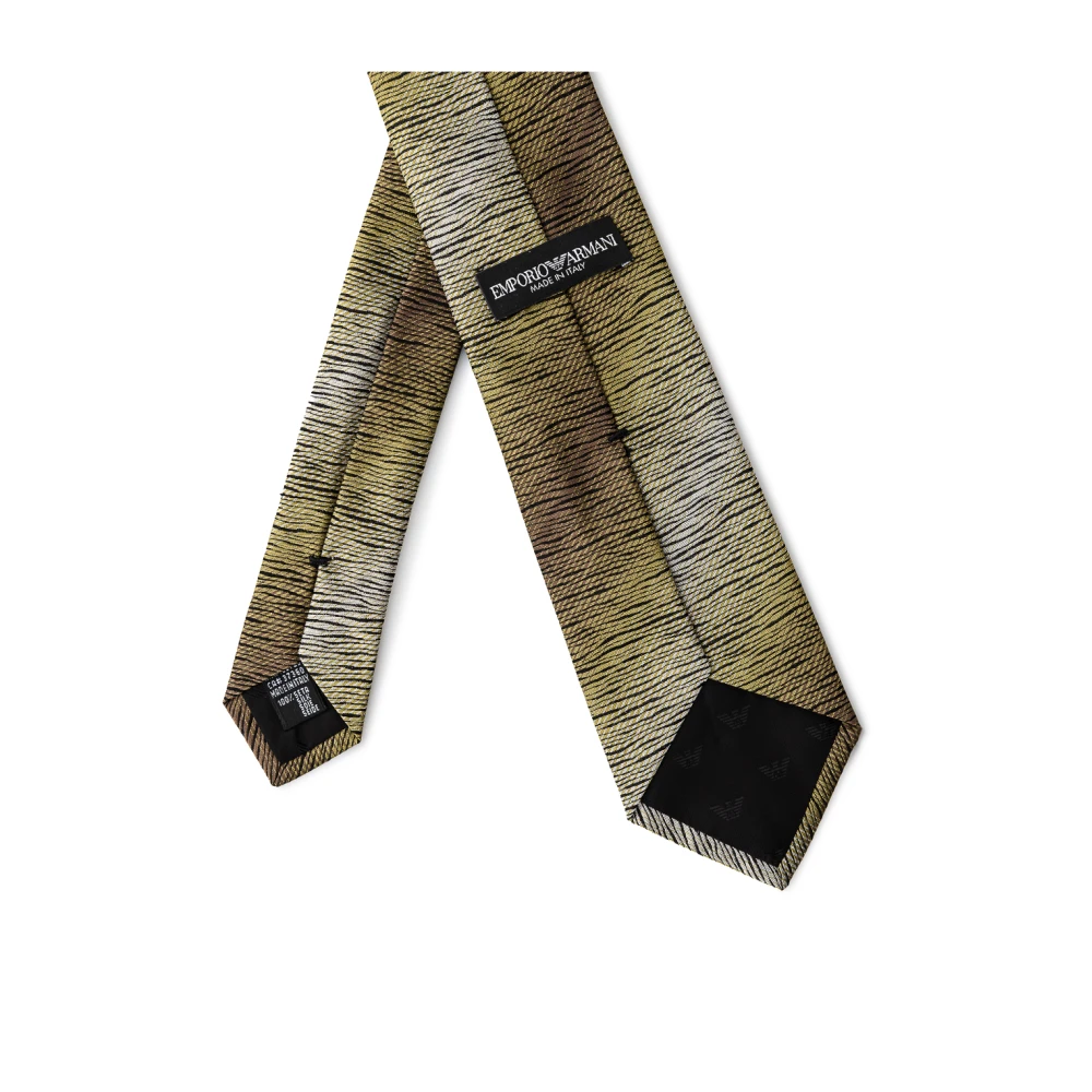 Emporio Armani Groene Zijden Stropdas Green Heren