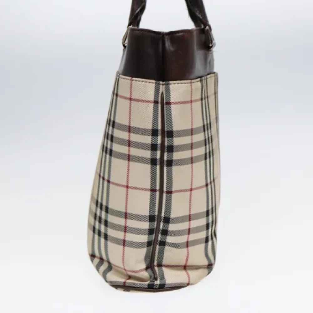 Burberry Vintage Pre-owned Canvas handbags Beige Dames