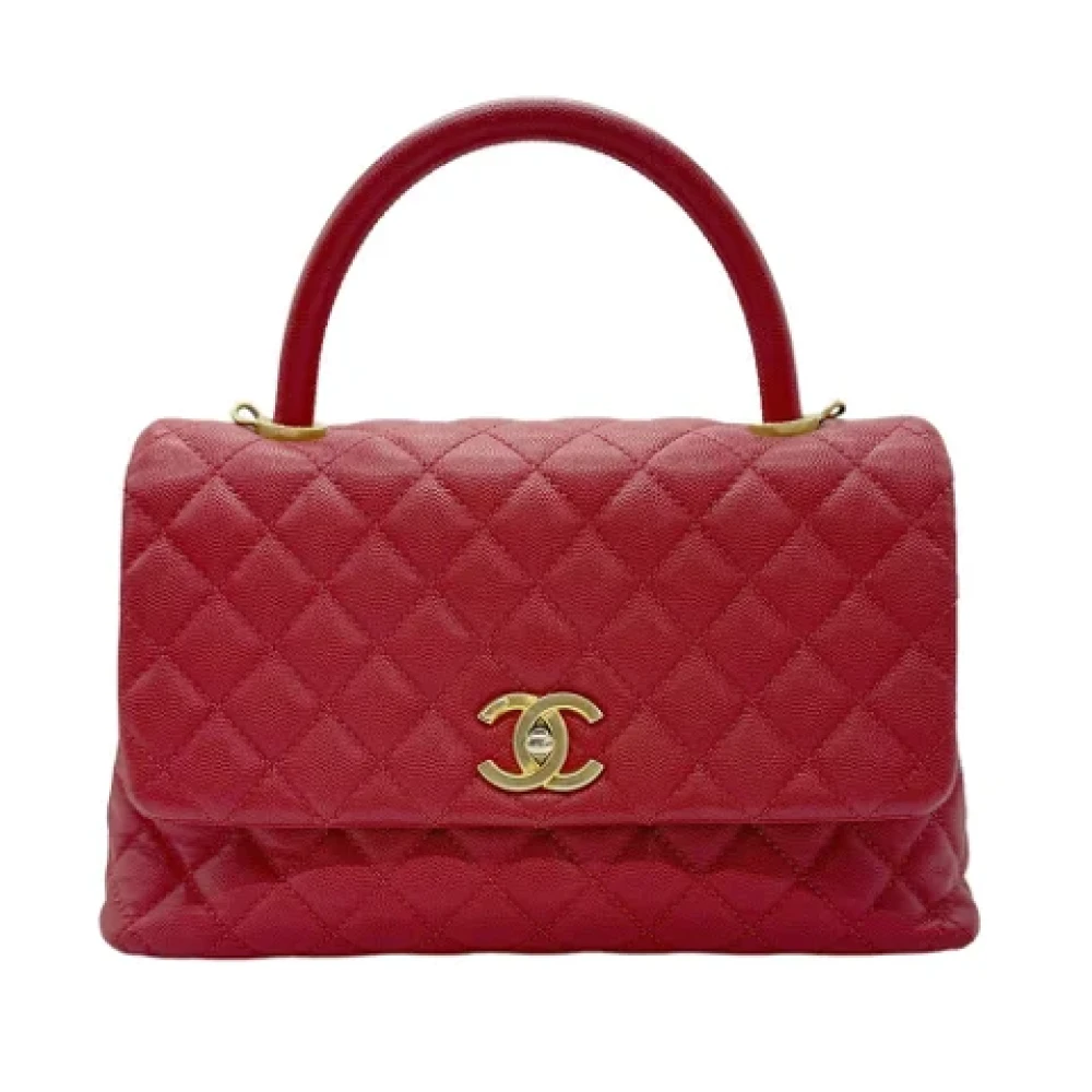 Chanel Vintage Pre-owned Leather chanel-bags Red Dames