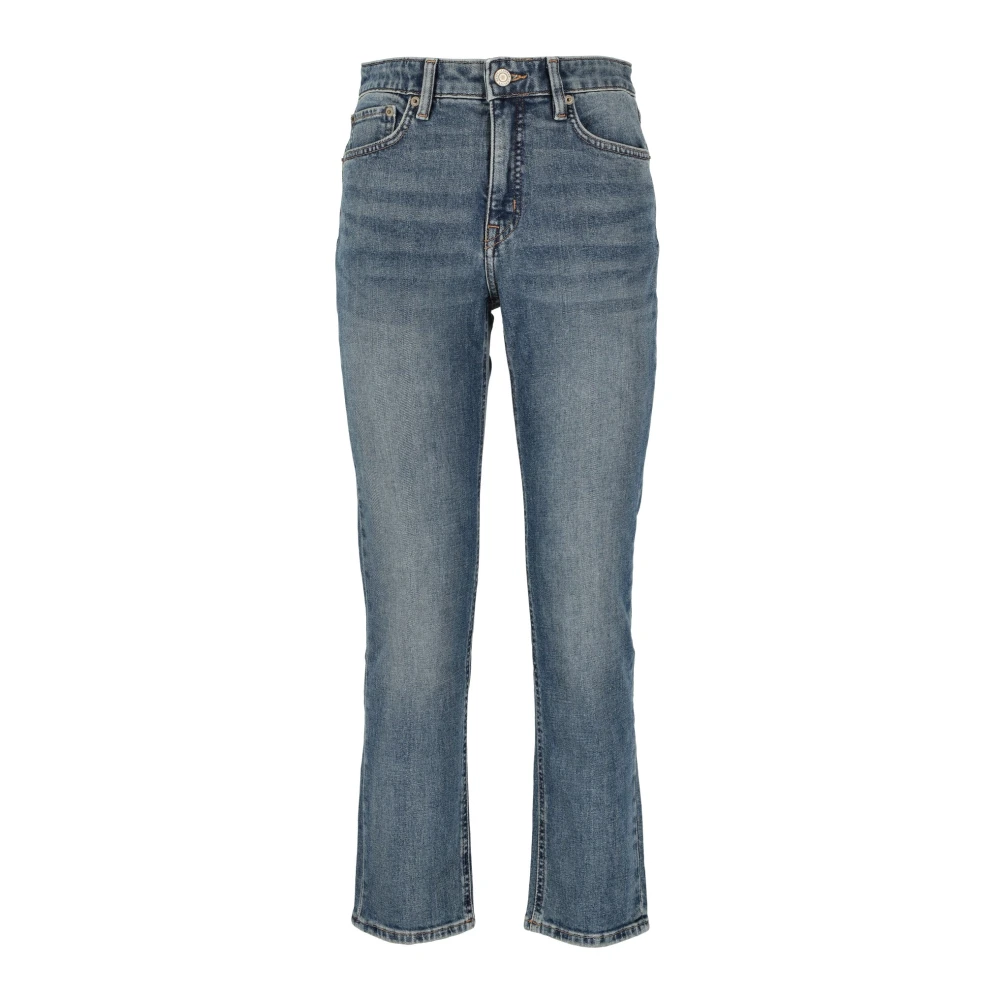 Ralph Lauren Five-Pocket Cotton Stretch Jeans Blue Dames