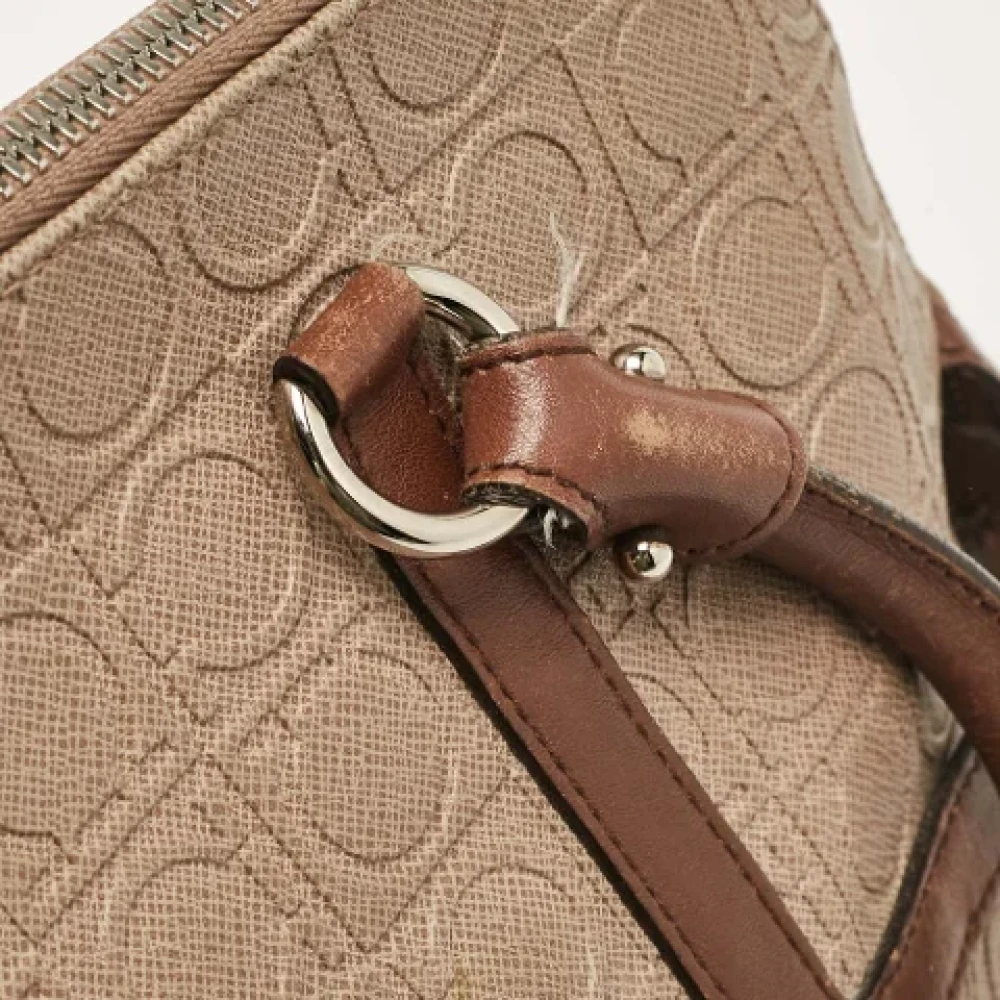 Salvatore Ferragamo Pre-owned Leather handbags Beige Dames