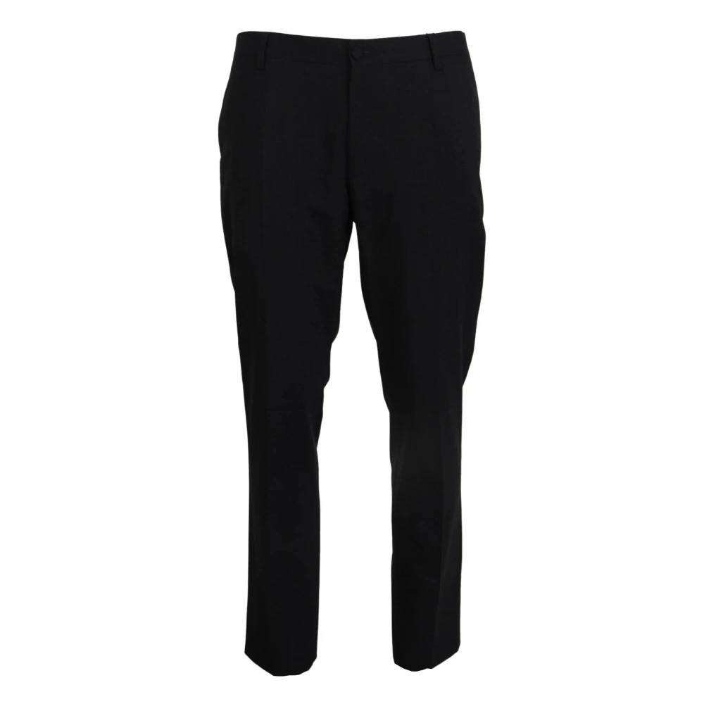 Dolce & Gabbana Men's Black Elegant Slim Fit Dress Trousers - Suit Trousers - 2XL - Trousers