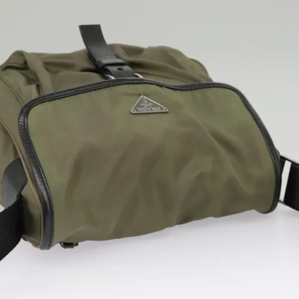Prada Vintage Pre-owned Nylon prada-bags Green Dames