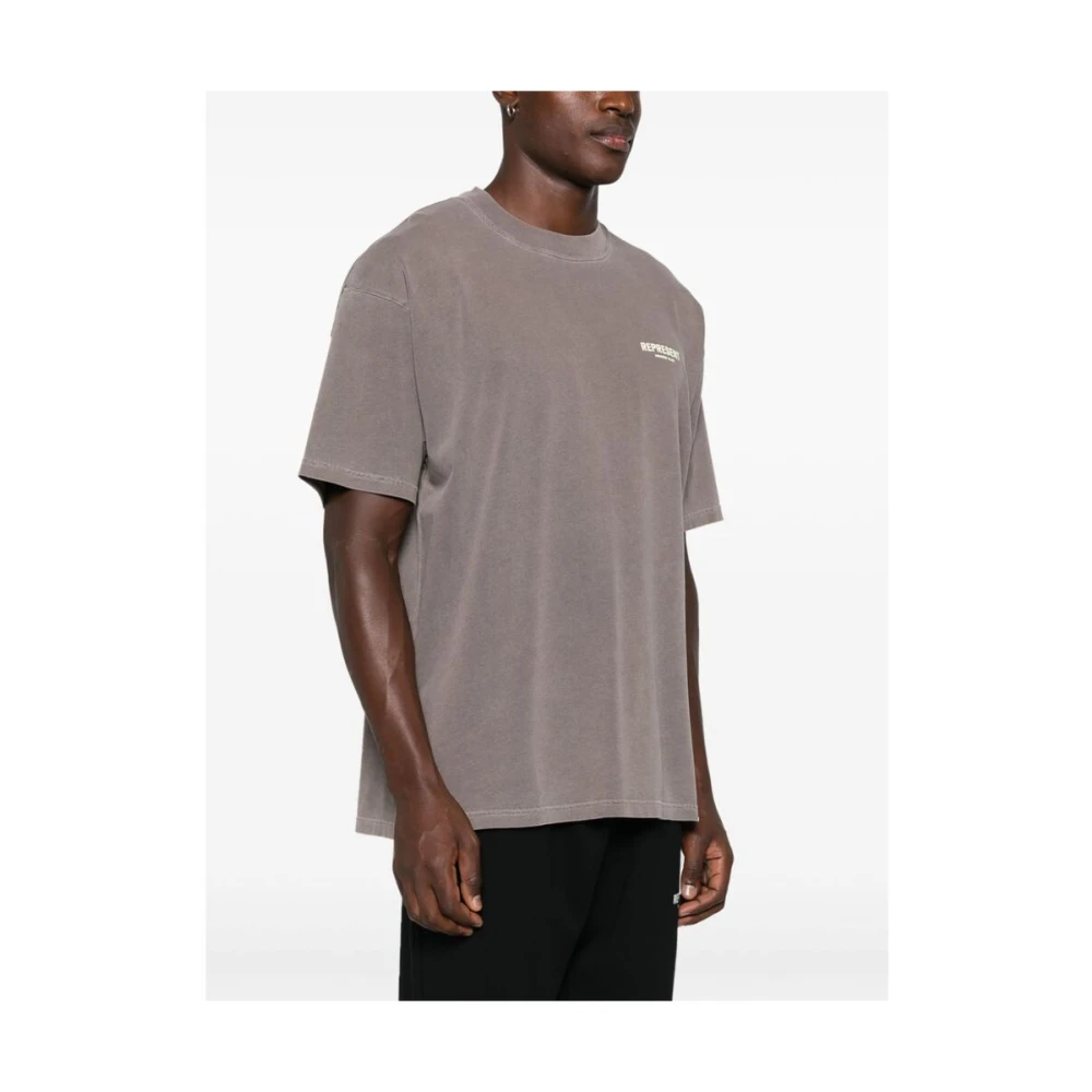 Represent T-shirt met grafische print van katoen Gray Heren