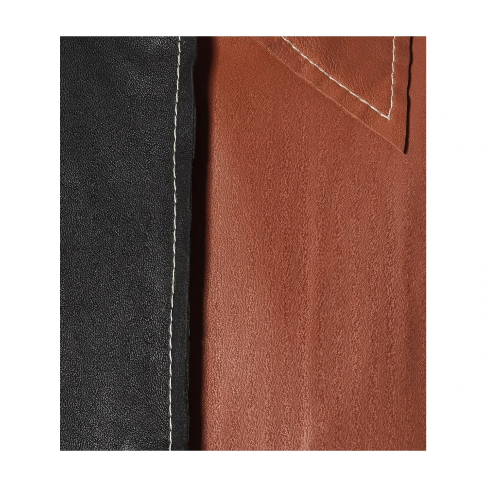 Stand Studio Contrasterende leren jas Multicolor Dames