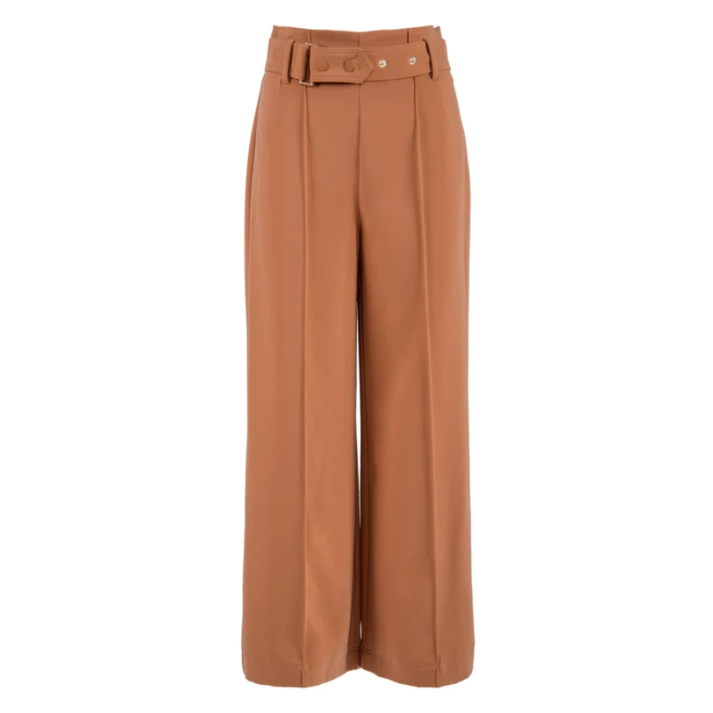 Nenette Wijde Pijp Bruine Broek Brown Dames