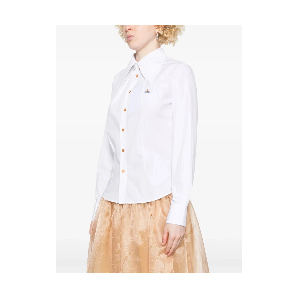 Vivienne Westwood Witte Oversized Knoopshirt White Dames