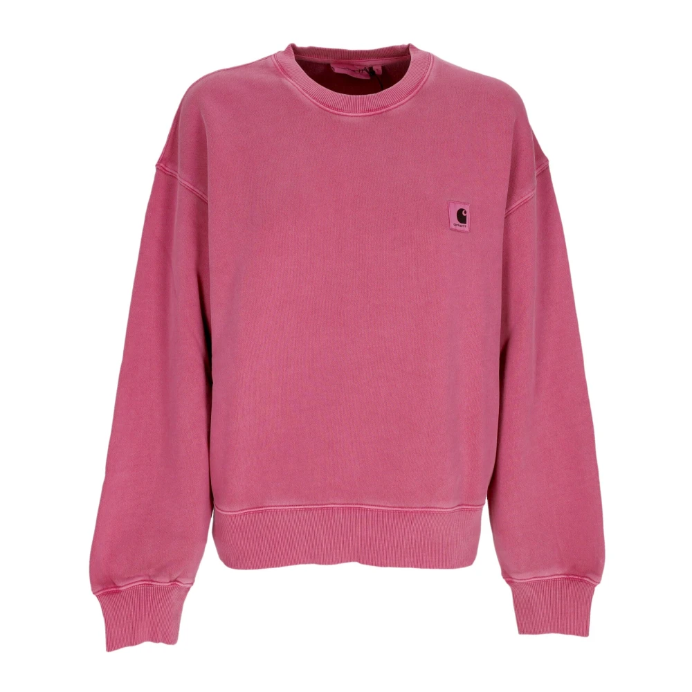 Carhartt WIP Licht Crewneck Sweatshirt Magenta Garment Dyed Pink Dames