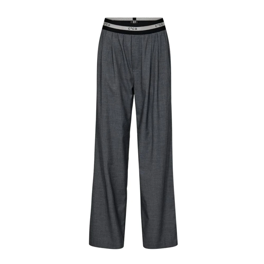 Co'Couture Elegante wijde broek Gray Dames