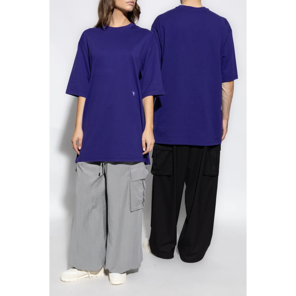 Y-3 T-shirt met logo Purple Unisex