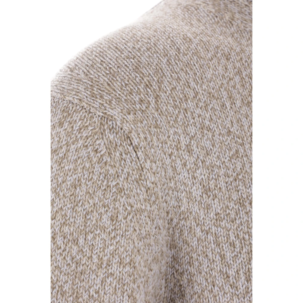 Ermenegildo Zegna Beige Cashmere Crew Neck Sweater Beige Heren