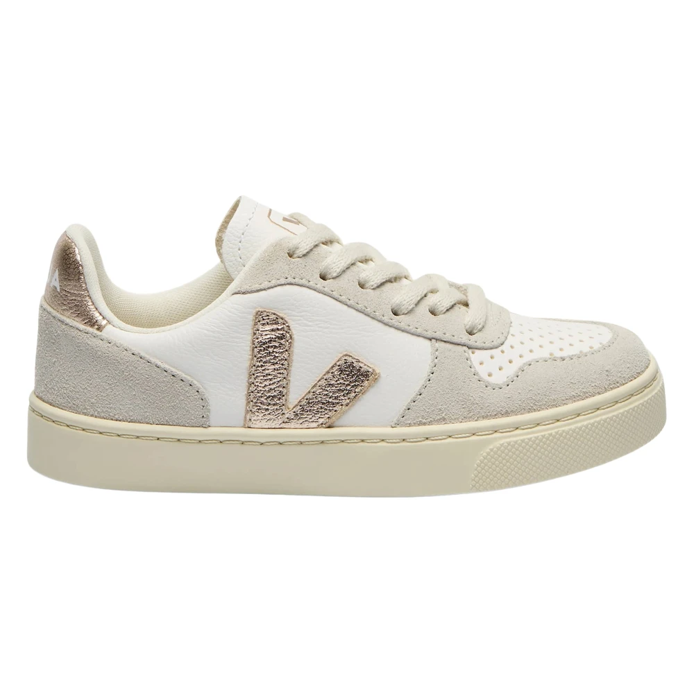 Veja Unisex Kids White V-10 Chromefree Leather Trainers - Kids Sneakers - 30 Eu - Kids