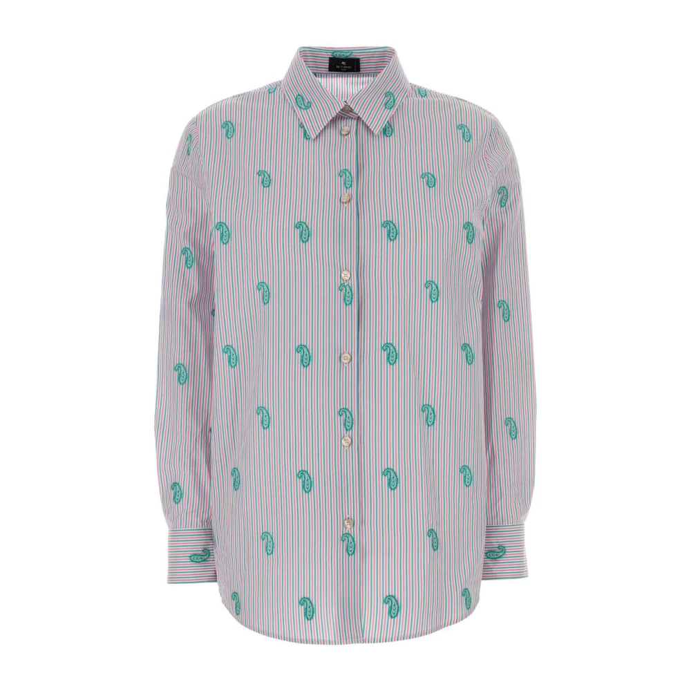 Etro Women's Multicolor Embroidered Poplin Shirt - Shirts - M - Blouses & Shirts