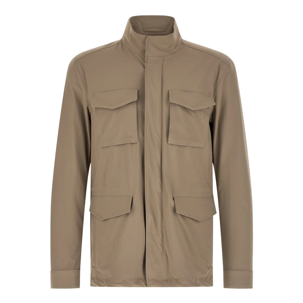 Herno Mannelijk Beige Jassen Heren, Xl, Polyester, Field Jacket