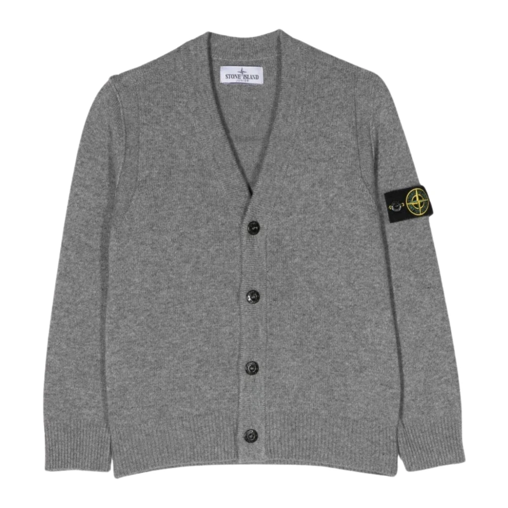 Stone Island Grå Barn Cardigan Tröja Gray, Pojke