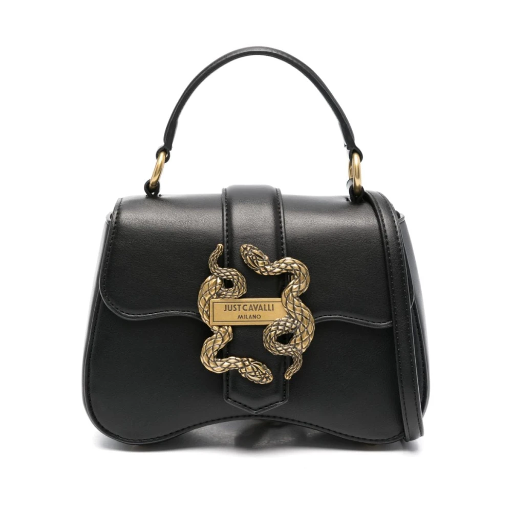 Just Cavalli Iconische Slangen Dames Tassen Collectie Black Dames