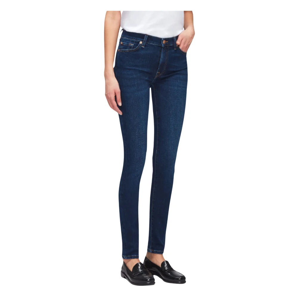 7 For All Mankind Hoge Taille Skinny Eco Jeans Blue Dames