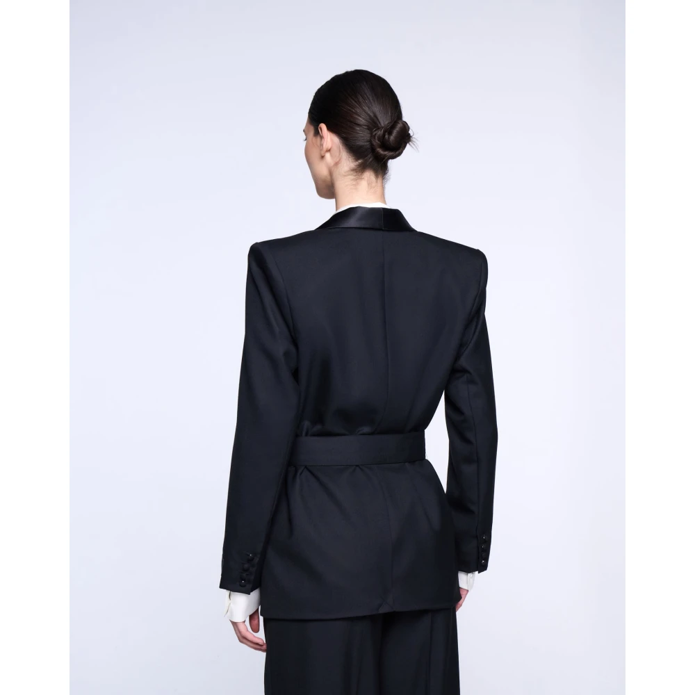 Silvian Heach Aansluitende Blazer met Riem Black Dames