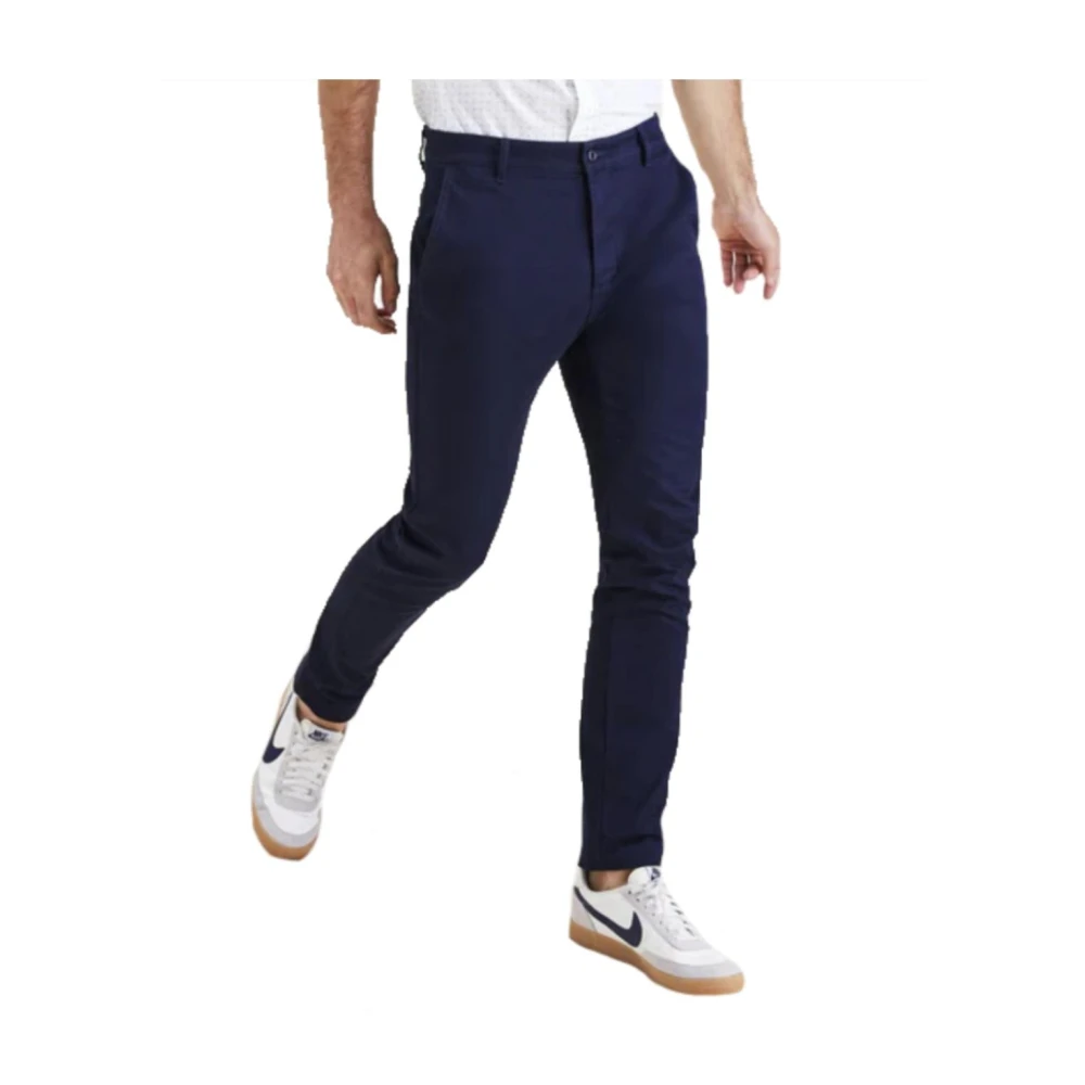 Dockers Men's Blue Chinos, W33 L32, Navy Skinny Trousers Modern Style
