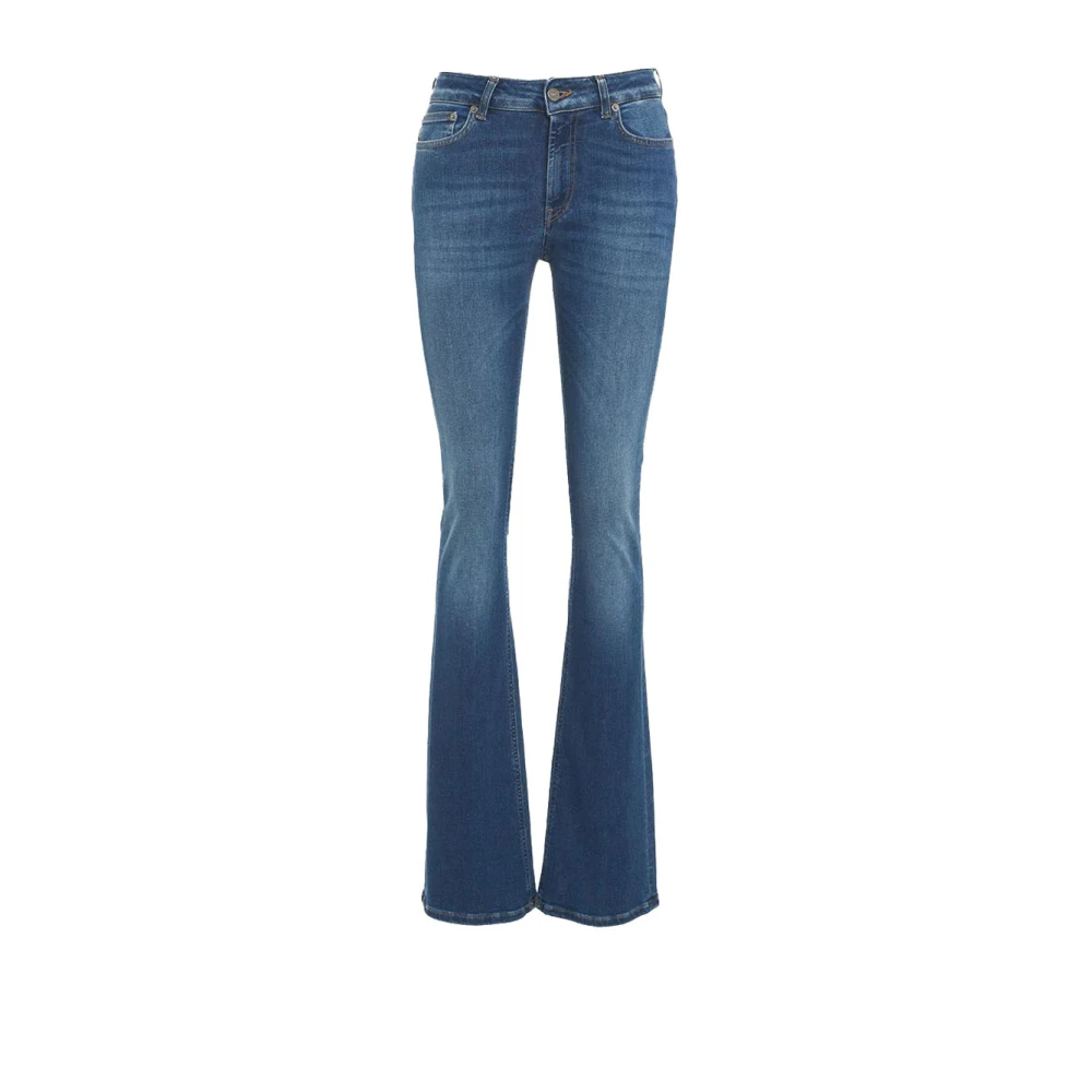 Dondup Flared jeans van Italiaans katoen Blue Dames