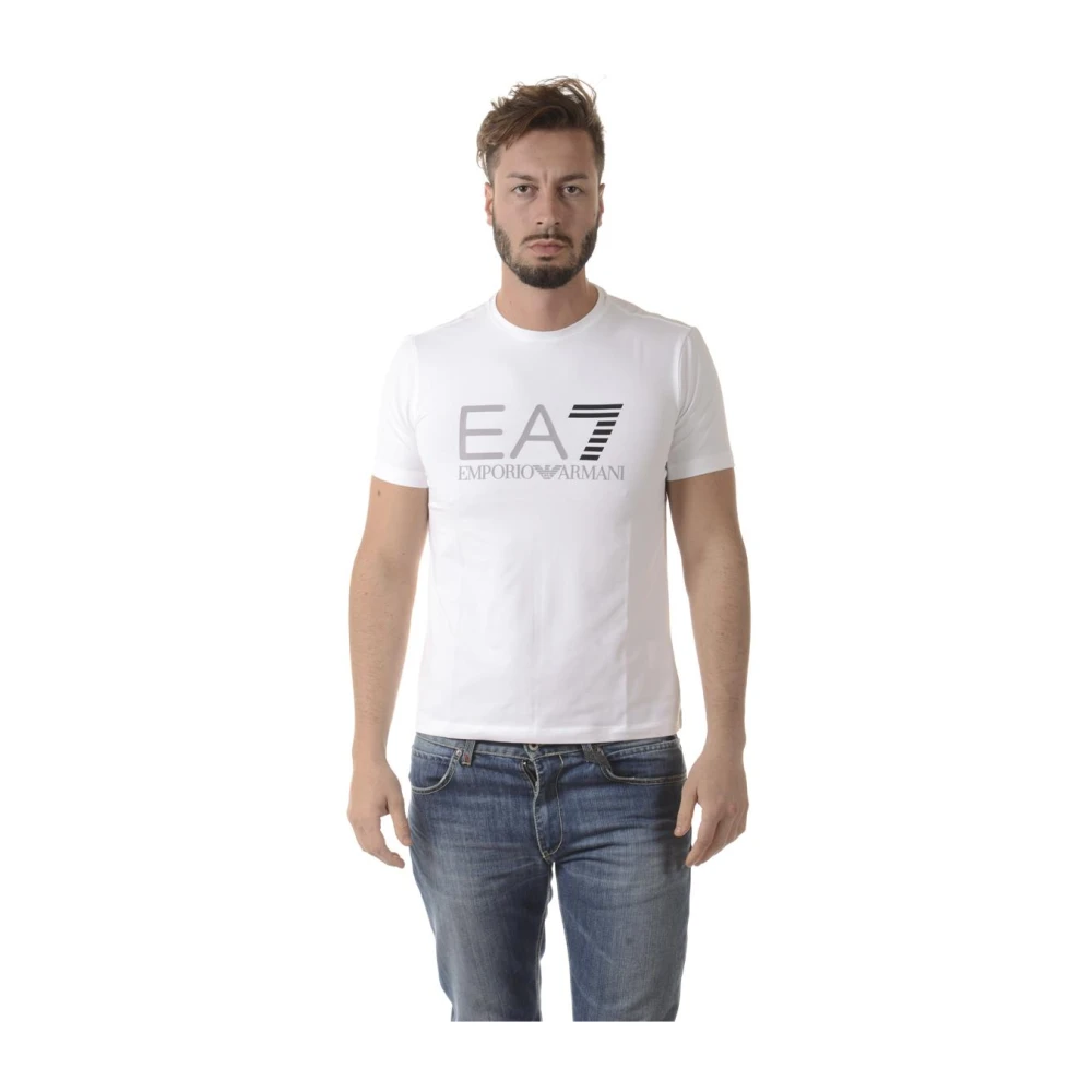 Emporio Armani EA7 Casual Sweatshirt för Män White, Herr