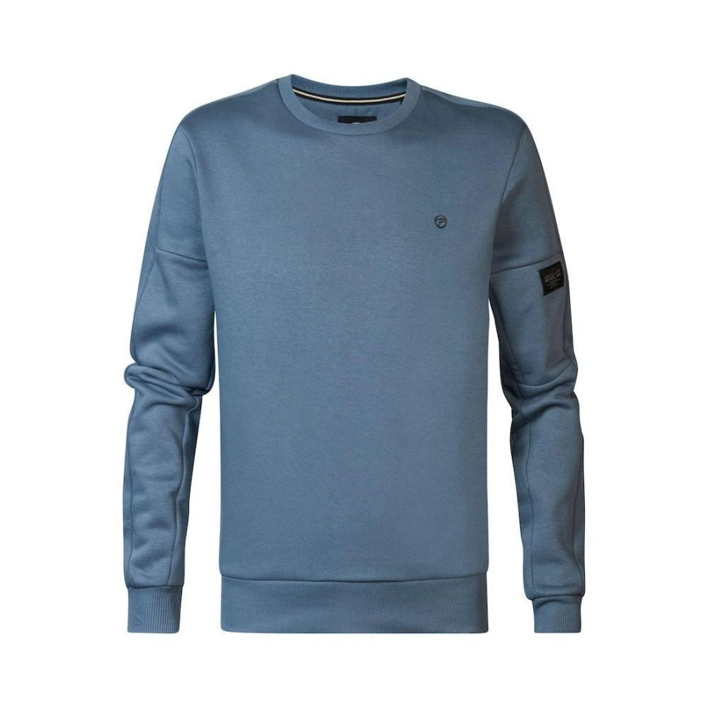 Petrol Heren Ronde Hals Sweater Licht Schaduw Gray Heren