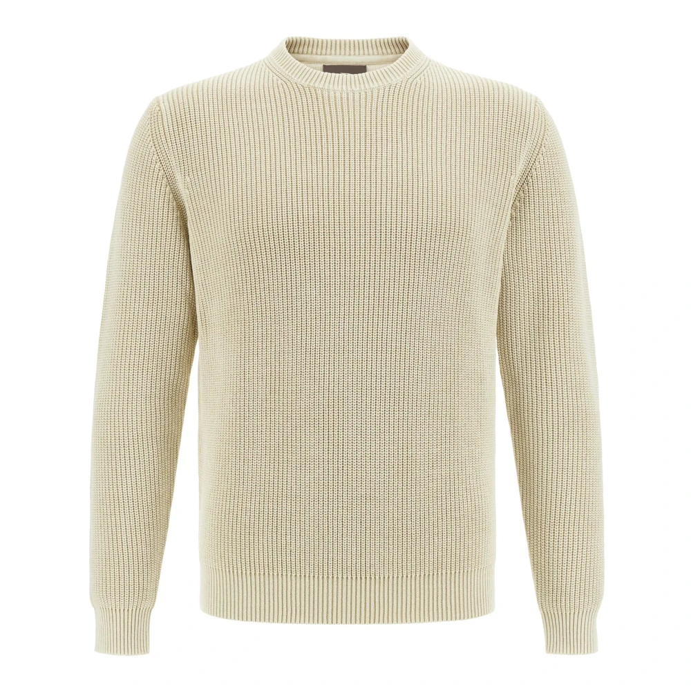 Boggi Milano Crew Neck Jumper Beige Heren