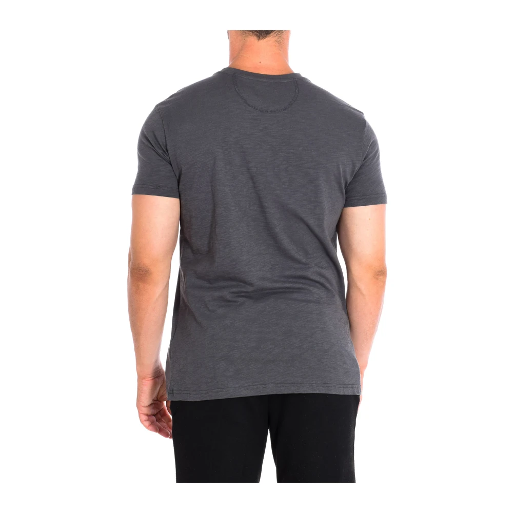 LA MARTINA Korte Mouw T-Shirt Grijs gemêleerd Casual en Modieus Gray Heren