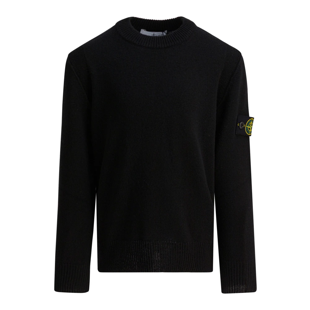 Stone Island , Kids Knitwear, Male, Black, 12 Y, Black Knitwear For Boys Aw25