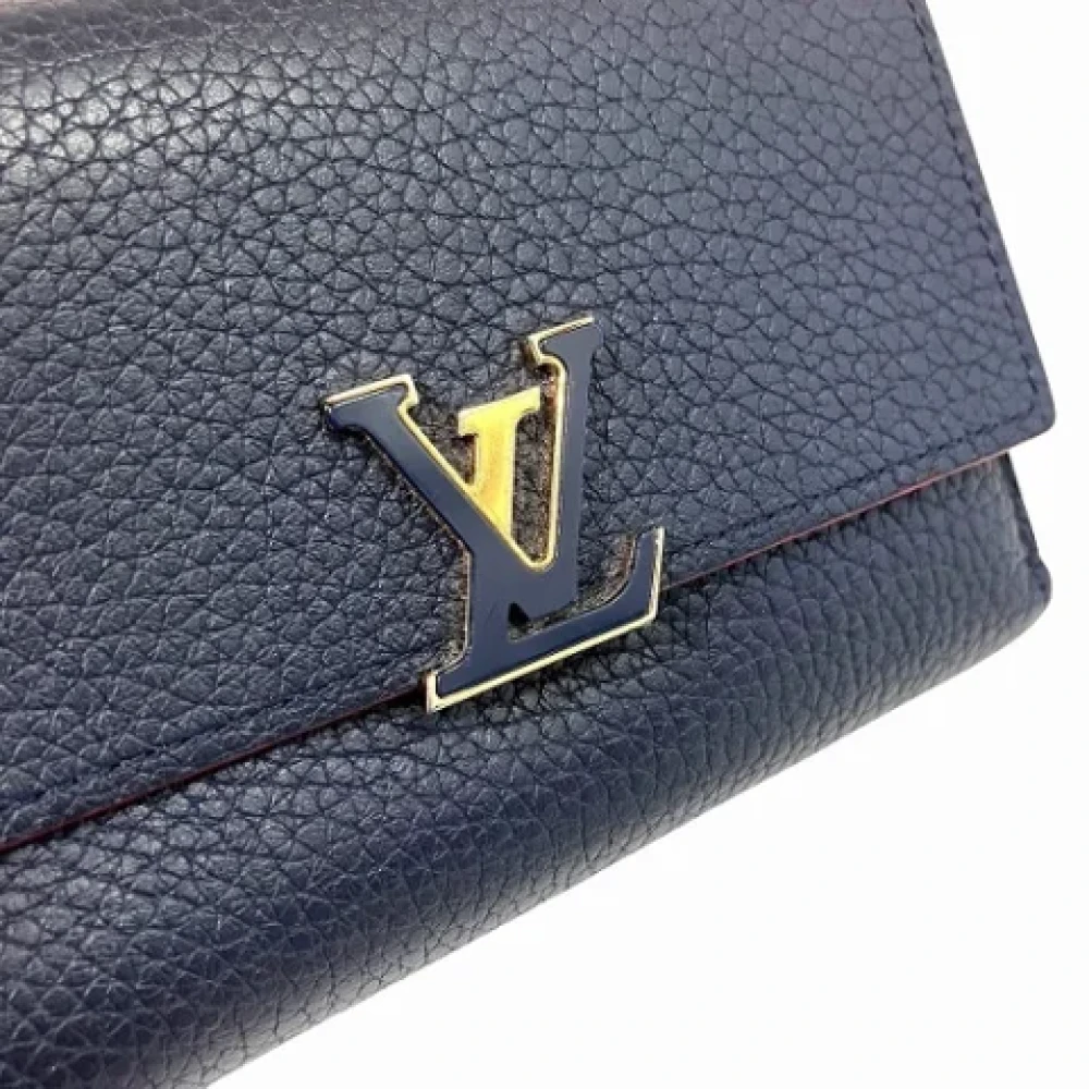 Louis Vuitton Vintage Pre-owned Leather wallets Blue Dames