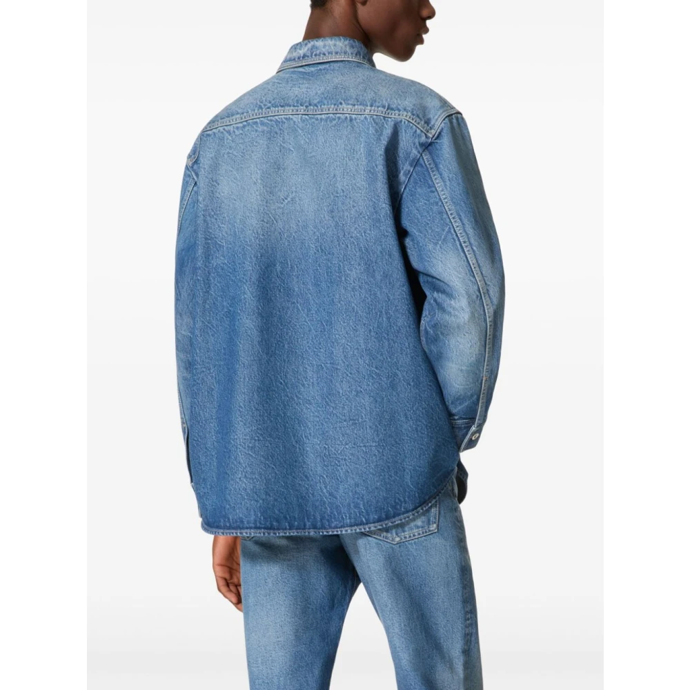Valentino Garavani Blauwe Shirts Aw24 Herenmode Blue Heren