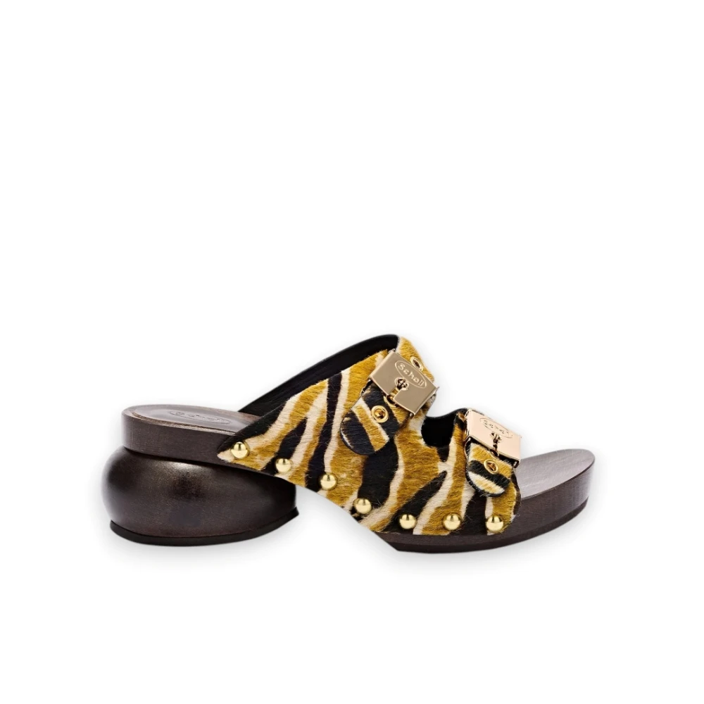 Scholl Brown Heeled Mules, Female, 5 Uk, Heeled Mules