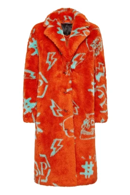 Eco fur Lång Kappa Monogram
