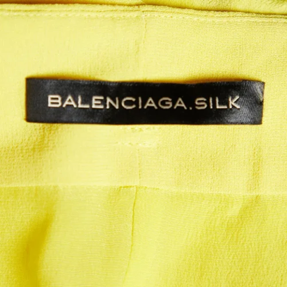 Balenciaga Vintage Pre-owned Silk bottoms Yellow Dames