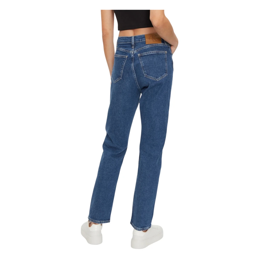 Calvin Klein Jeans Authentieke Slim Straight Dames Jeans Blue Dames
