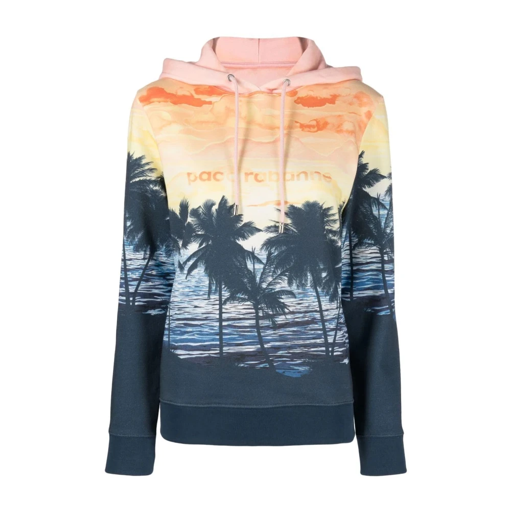 Rabanne Multicolor Hoodies, Female, Xs, Casual Multicolour Cotton Sweatshirt