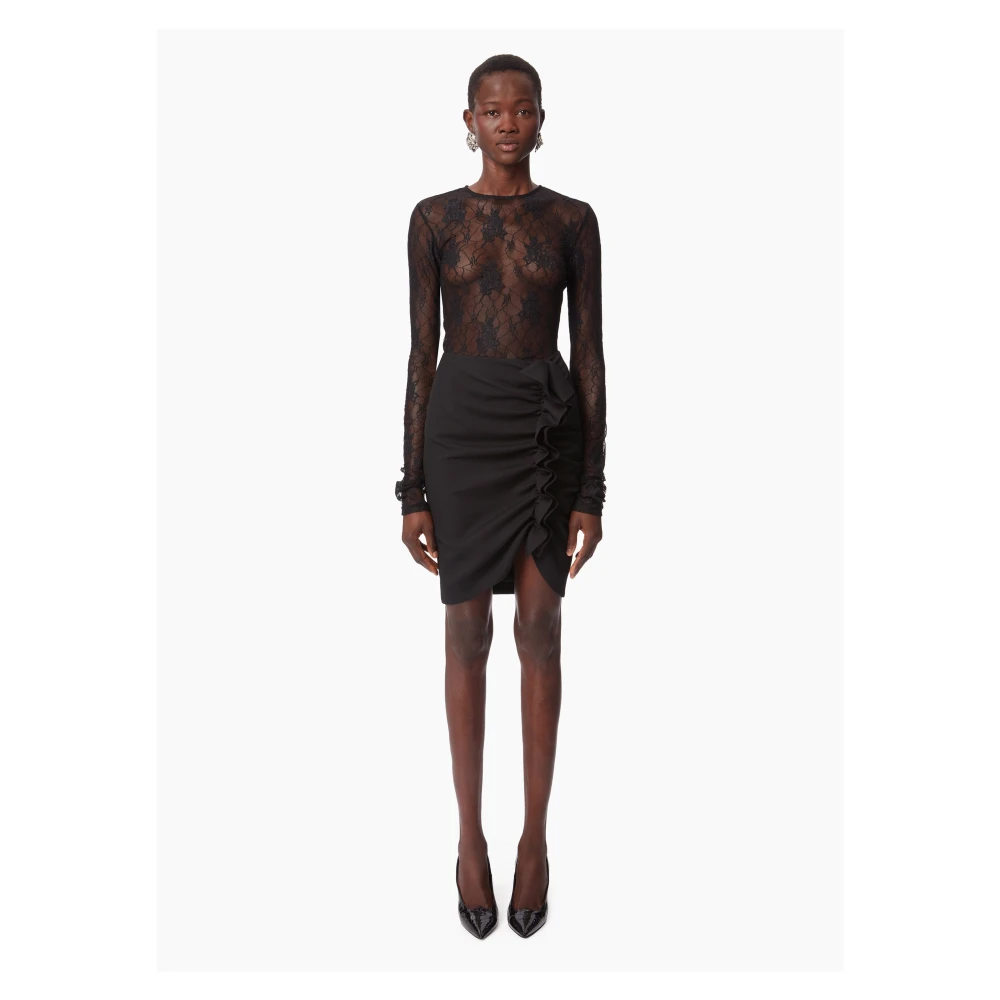 Nina Ricci Zwarte Kant Achterloze Top Black Dames