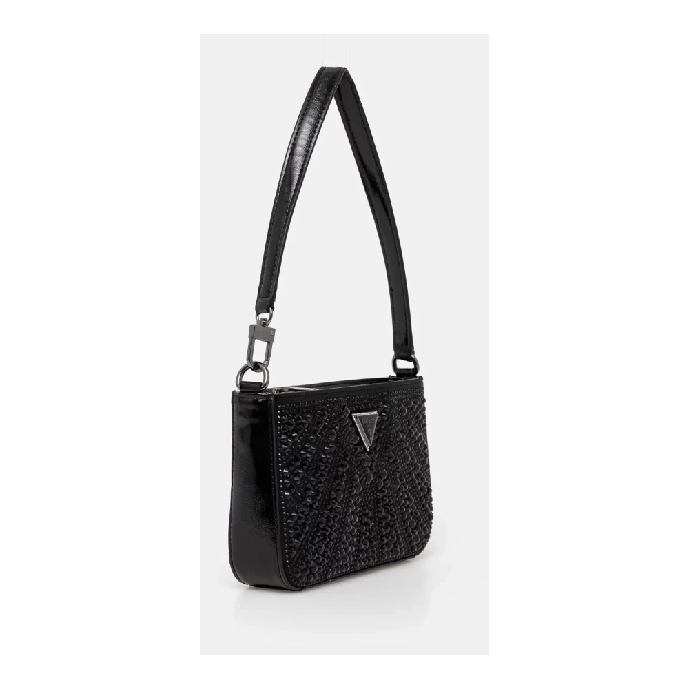 Guess Zwarte schoudertas met strass Black Dames