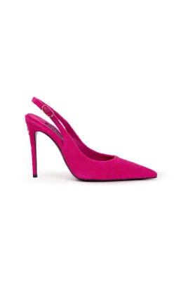 Fuchsia Svampeffekt Pumps