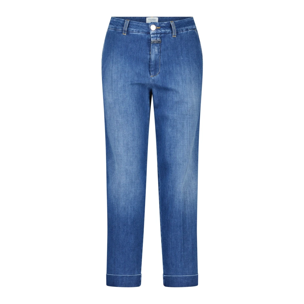 Closed Relaxed-Fit Cropped Jeans Blue Heren