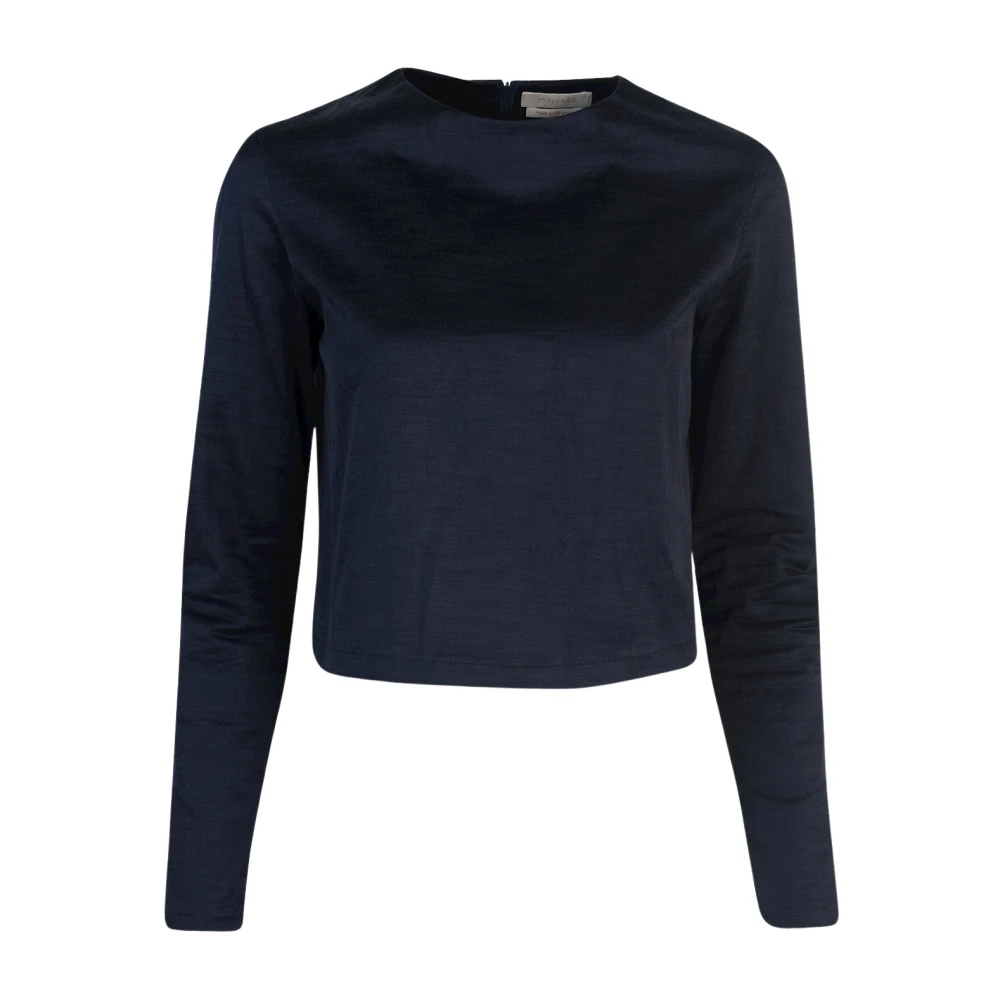 March23 Moulante Top à Manches Longues en Tricot Blue Dames