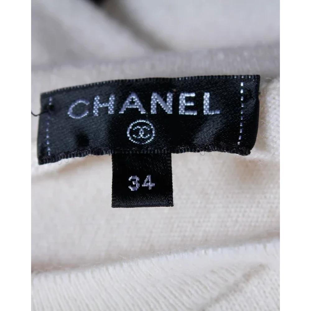 Chanel Vintage Pre-owned Cashmere dresses White Dames